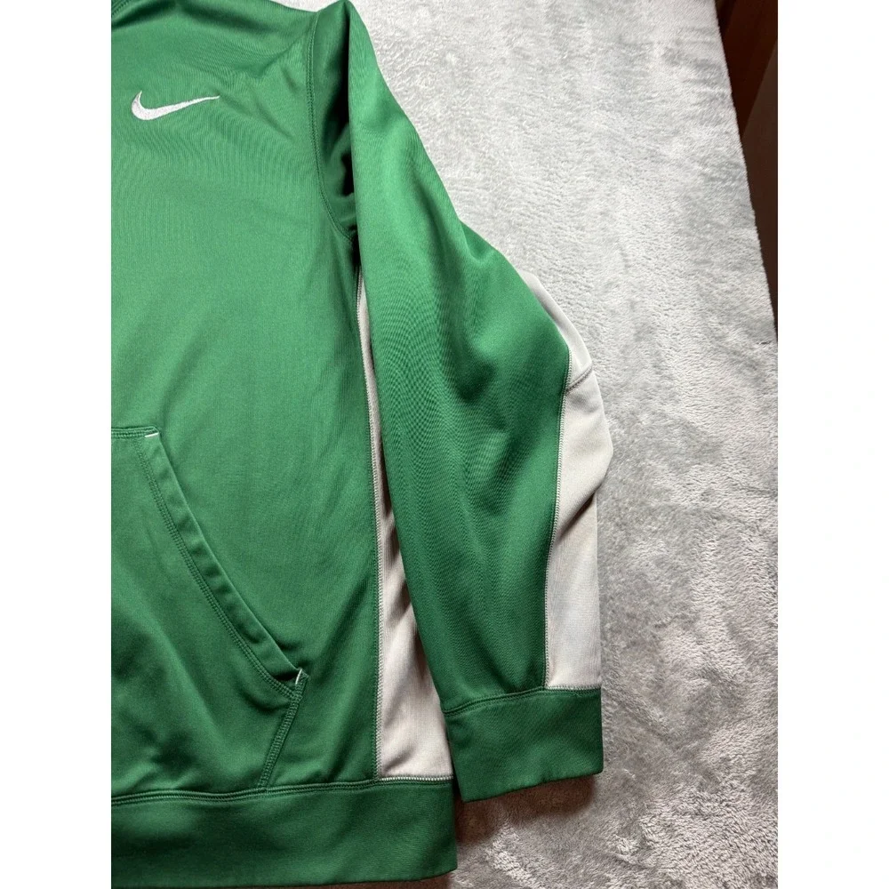 Title: Nike Therma-Fit Hoodie Mens XXL Green Gray Pullover Swoosh Athletic